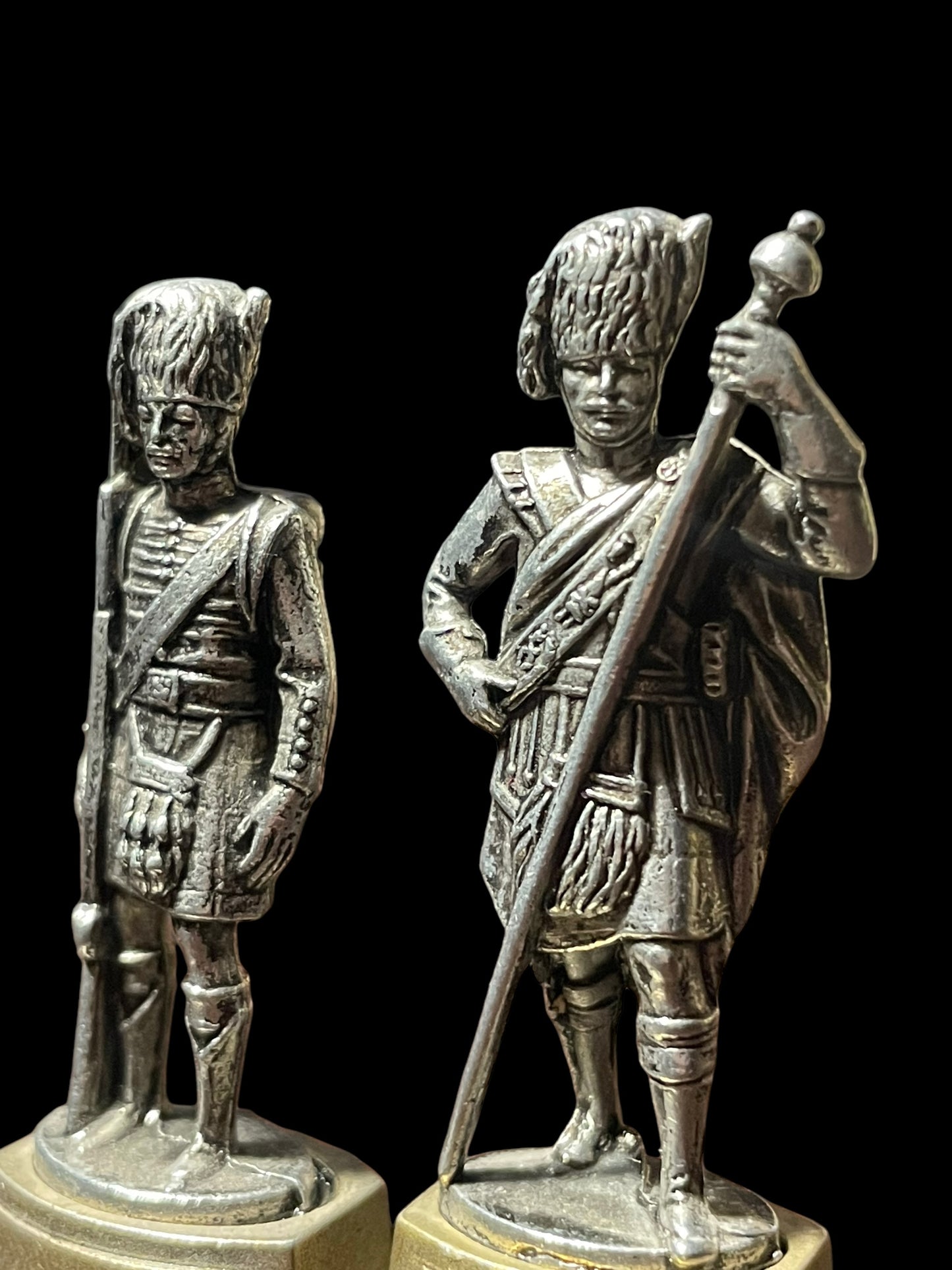 Vintage Metal Scottish Soldier Figurines