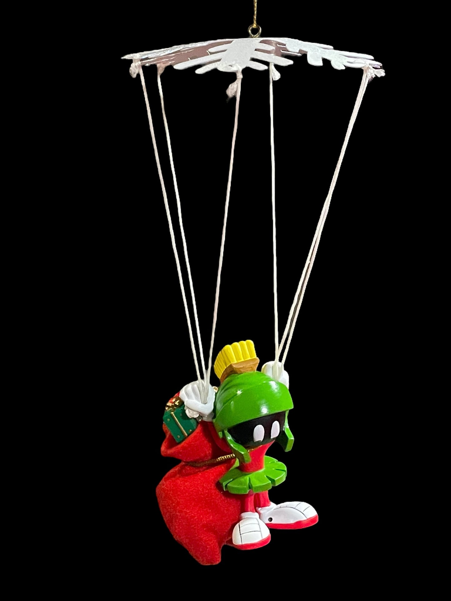 1998 Warner Bros Marvin The Martian Christmas Ornament Snowflake Parachute