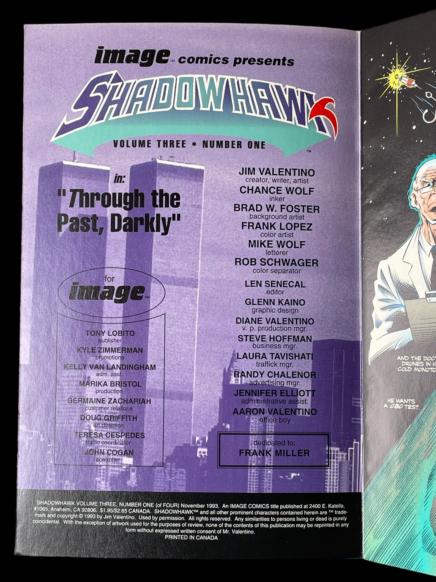 Shadowhawk III 1 of 4 Nov 1993 Image Comics Book