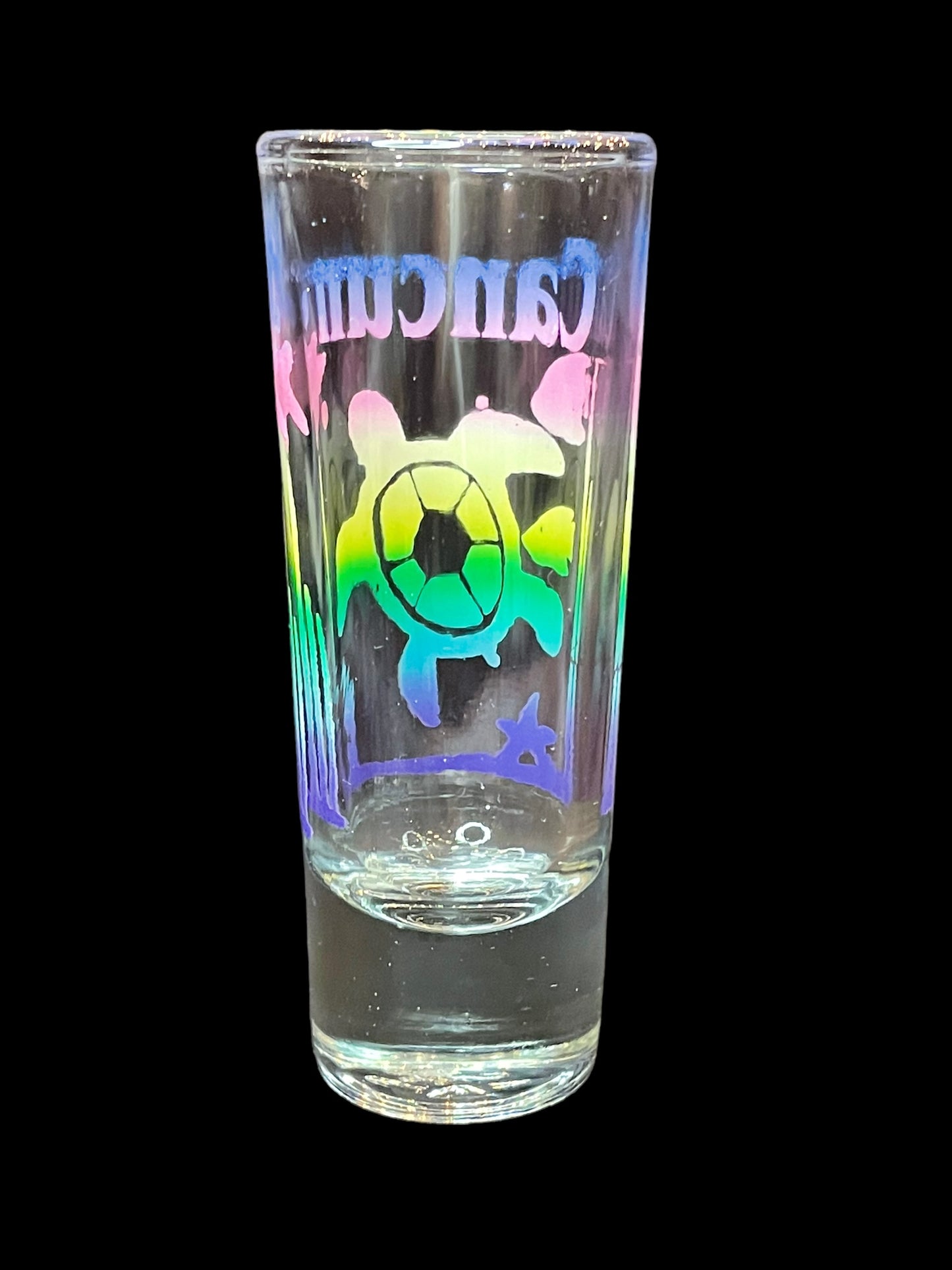 Cancun Rainbow Turtle Tall Shot Glass