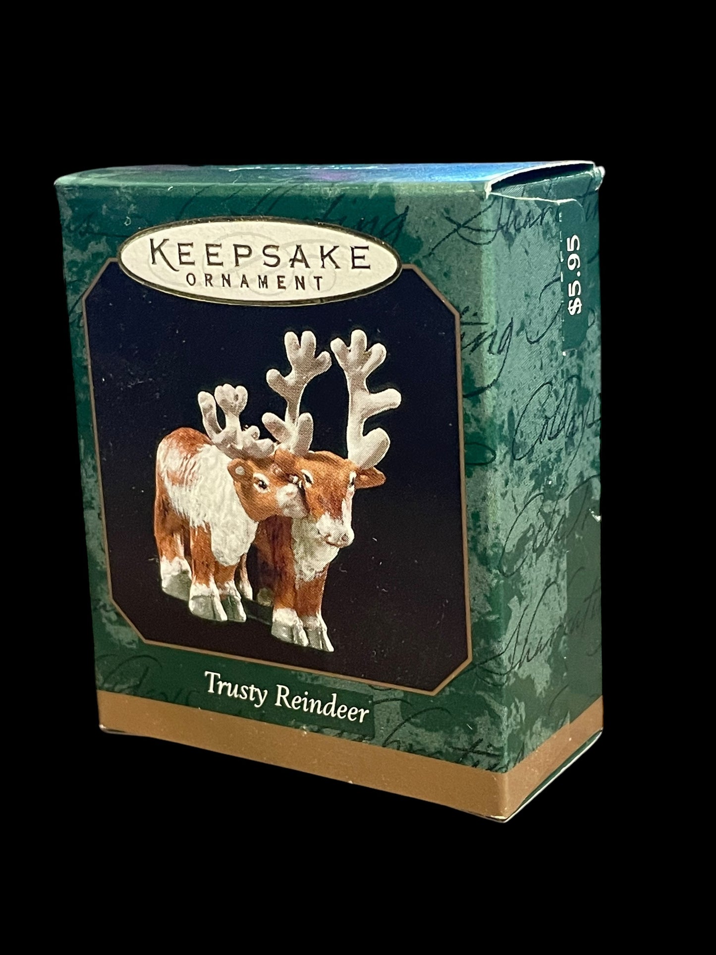 1999 Hallmark Keepsake Ornament Trusty Reindeer Noah's Ark Miniature