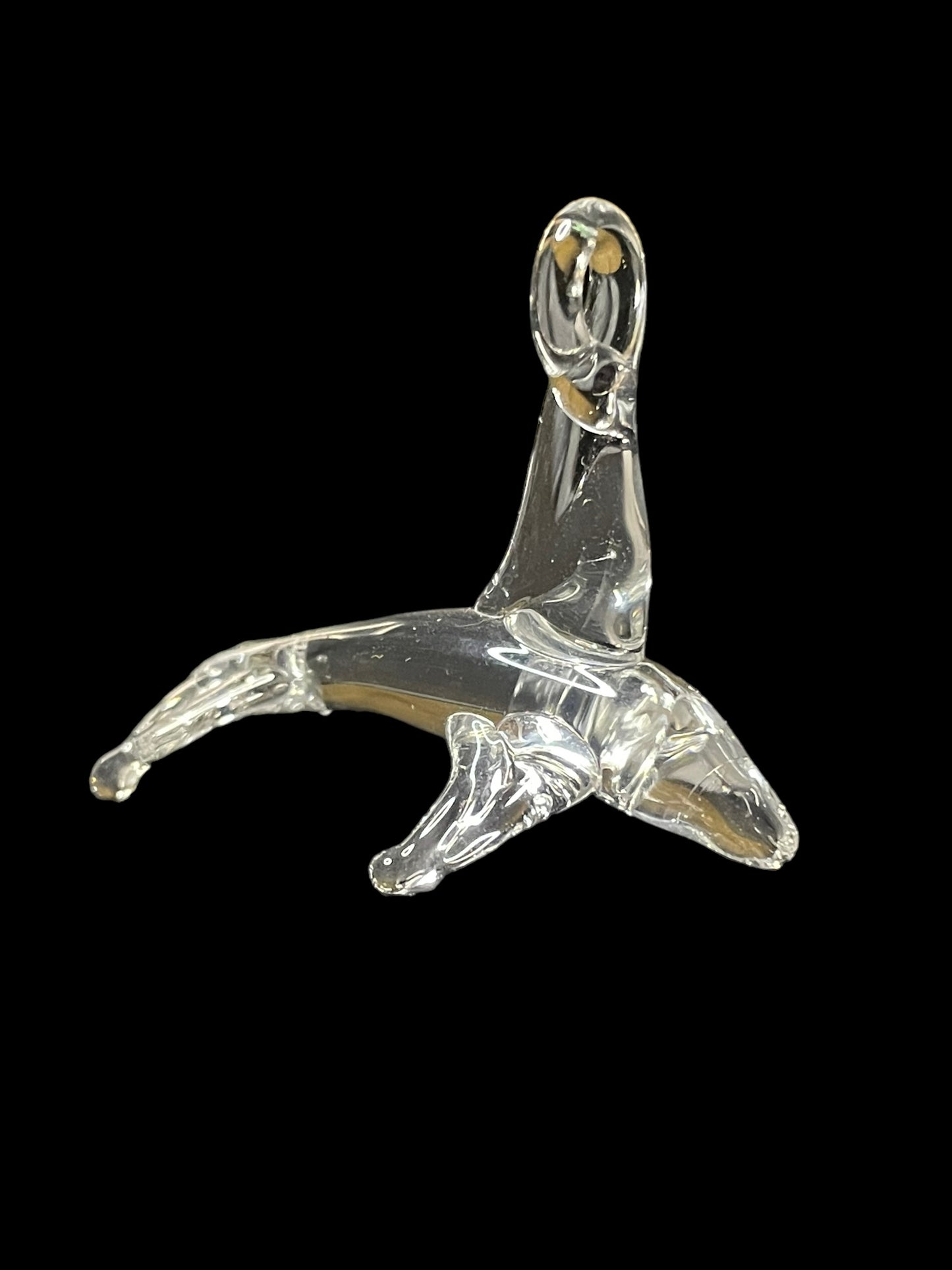 Vintage Mini Glass Crystal Dolphin Figurine Pendant