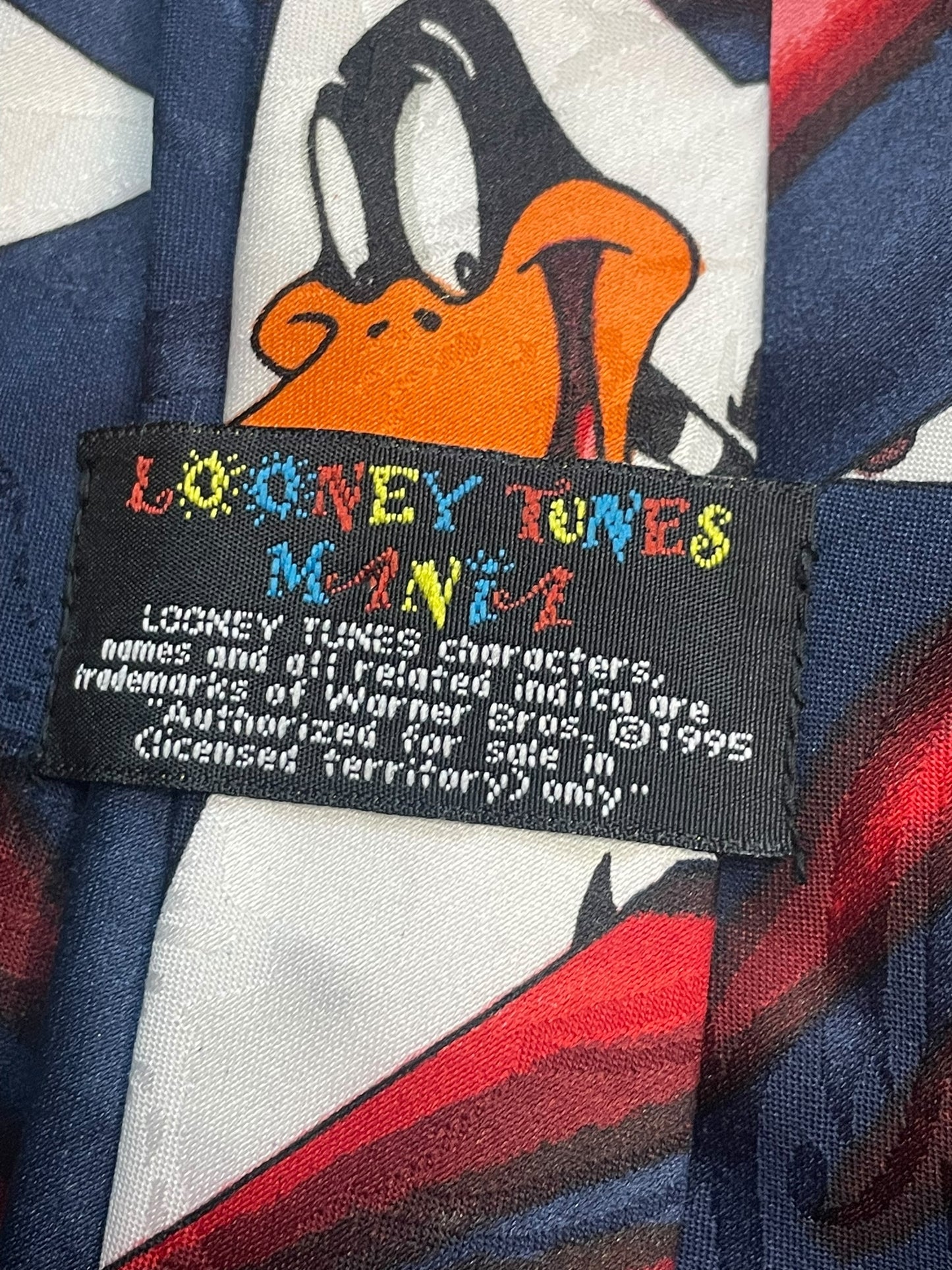 1995 Warner Bros Looney Tunes Mania Tie Bugs Bunny, Taz, Daffy Duck, Marvin