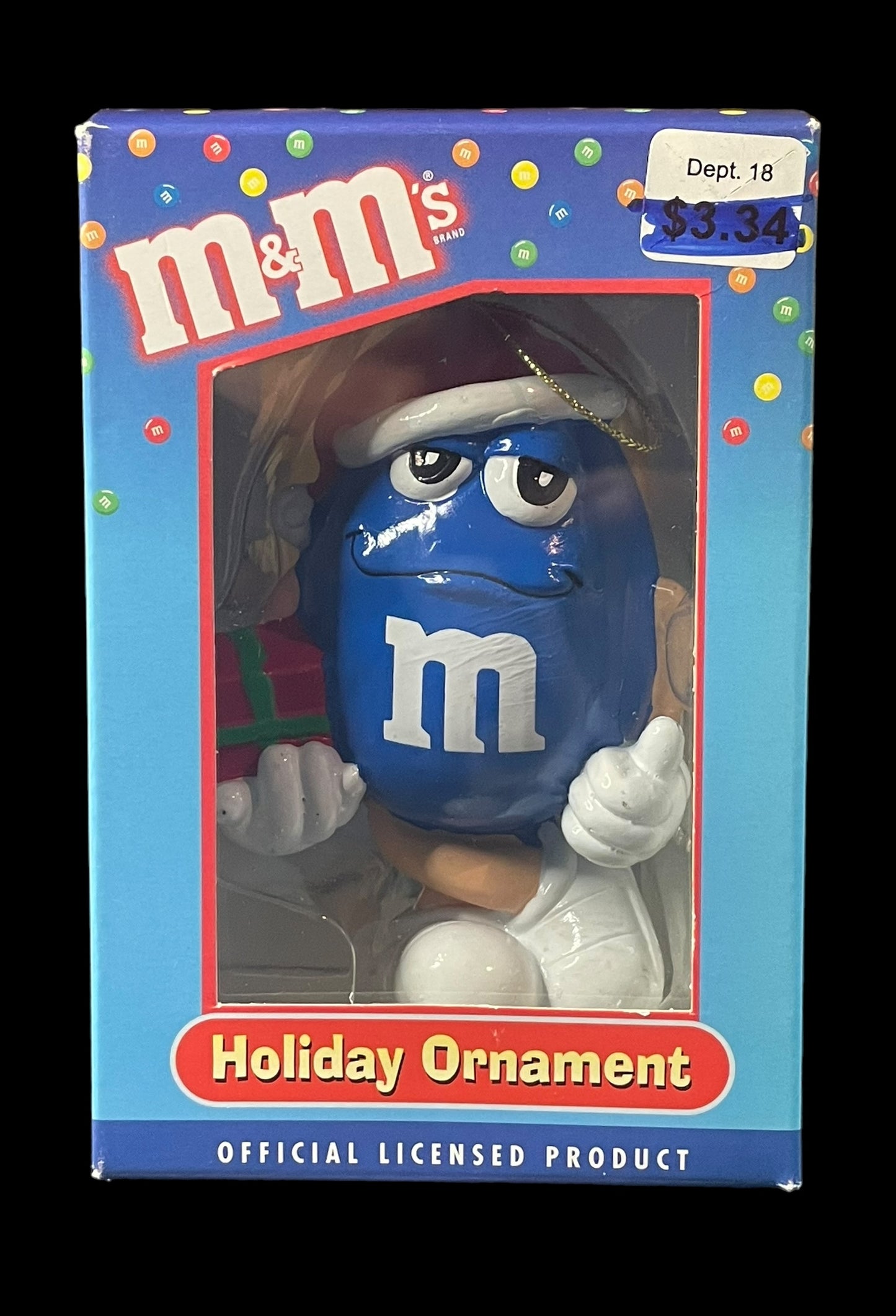 Kurt Adler Blue M&M Christmas Holiday Ornament