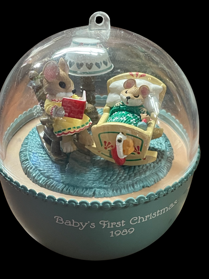 1989 Hallmark Keepsake Ornament Baby's First Christmas