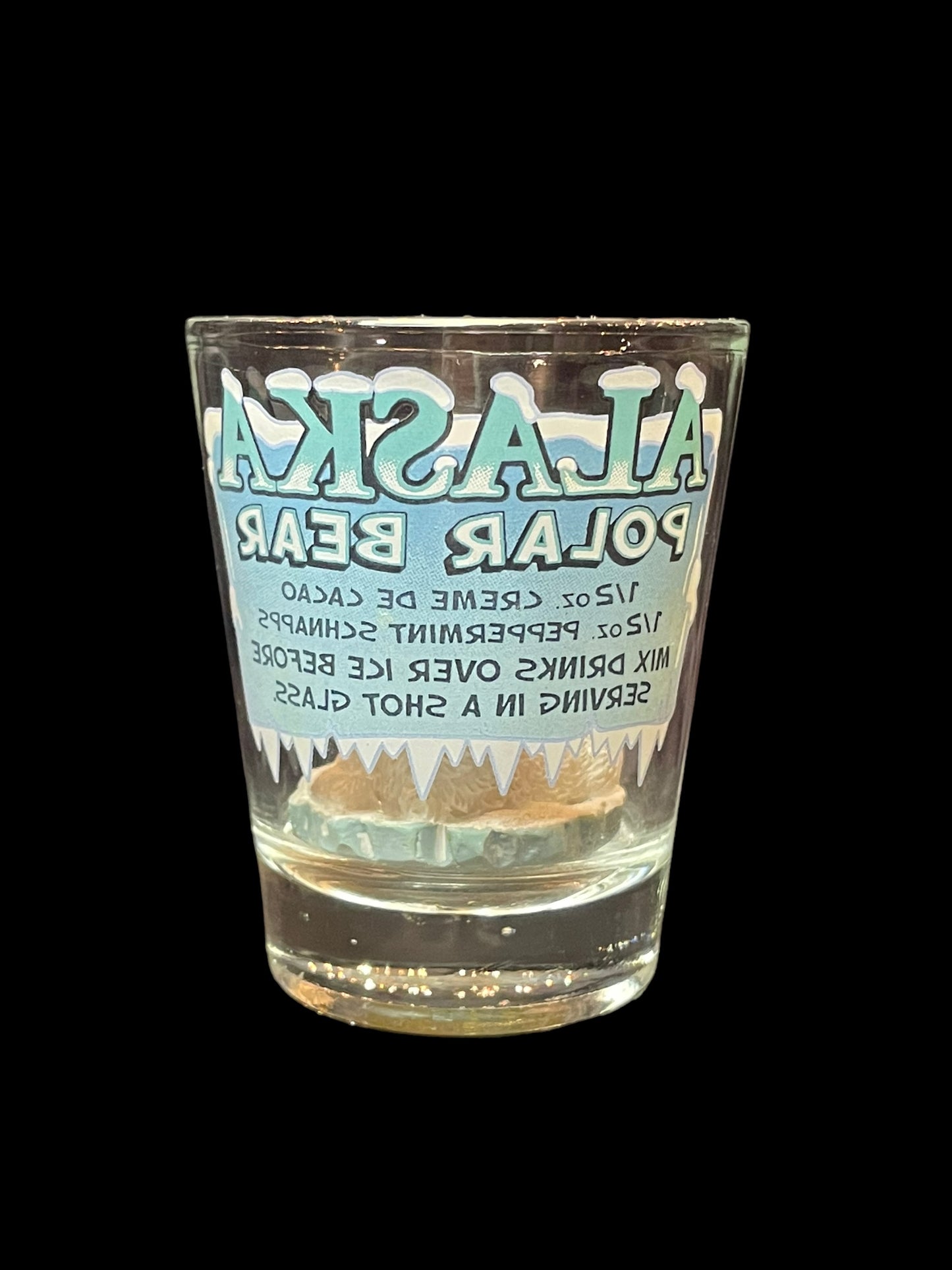 Alaska Polar Bear Recipe Shot Glass