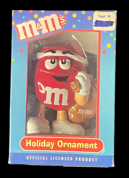 Kurt Adler Red M&M Christmas Holiday Ornament