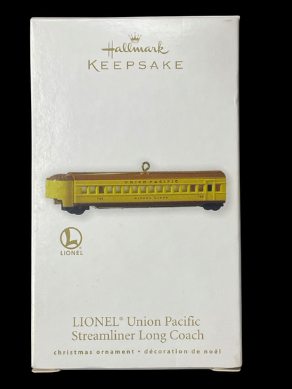 2010 Hallmark Keepsake Ornament Lionel Union Pacific Streamliner Long Coach