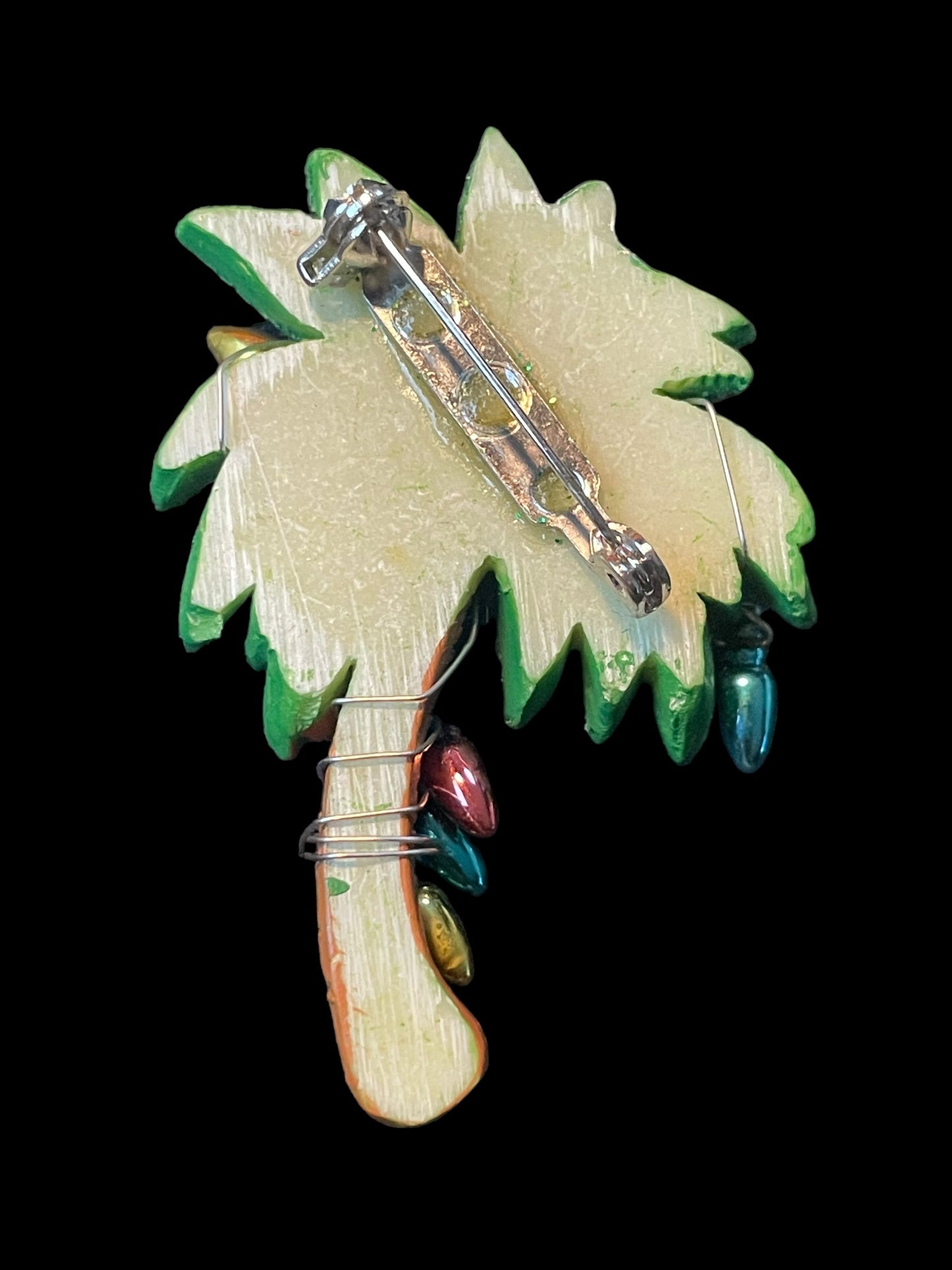 Festive Christmas Palm Tree Brooch Pin