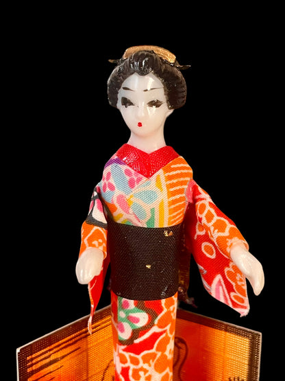 Japanese Geisha Figurine Set of 3 Made in Japan