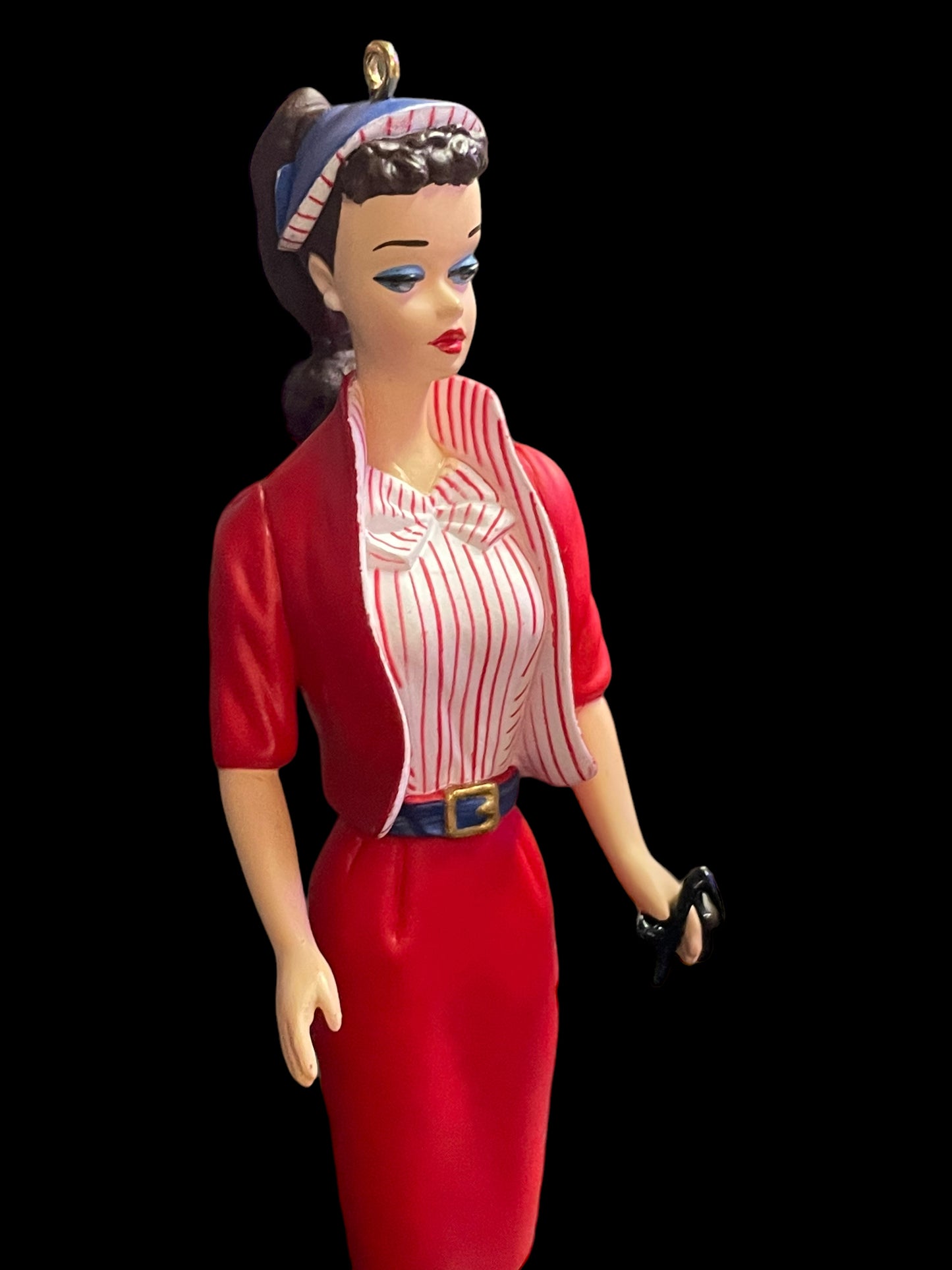 2001 Hallmark Keepsake Busy Gal Fashion Barbie Christmas Ornament