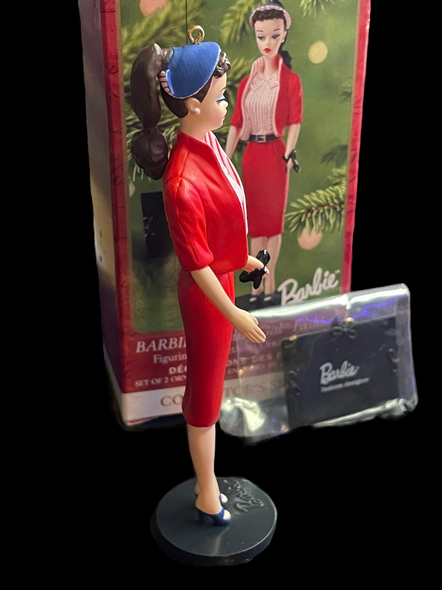 2001 Hallmark Keepsake Busy Gal Fashion Barbie Christmas Ornament