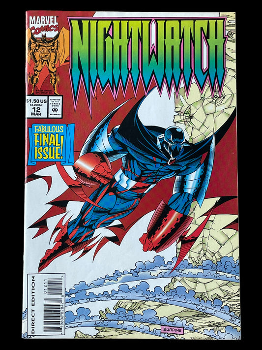 Nightwatch #12 March 1995 Final Issue Marvel Comics Book