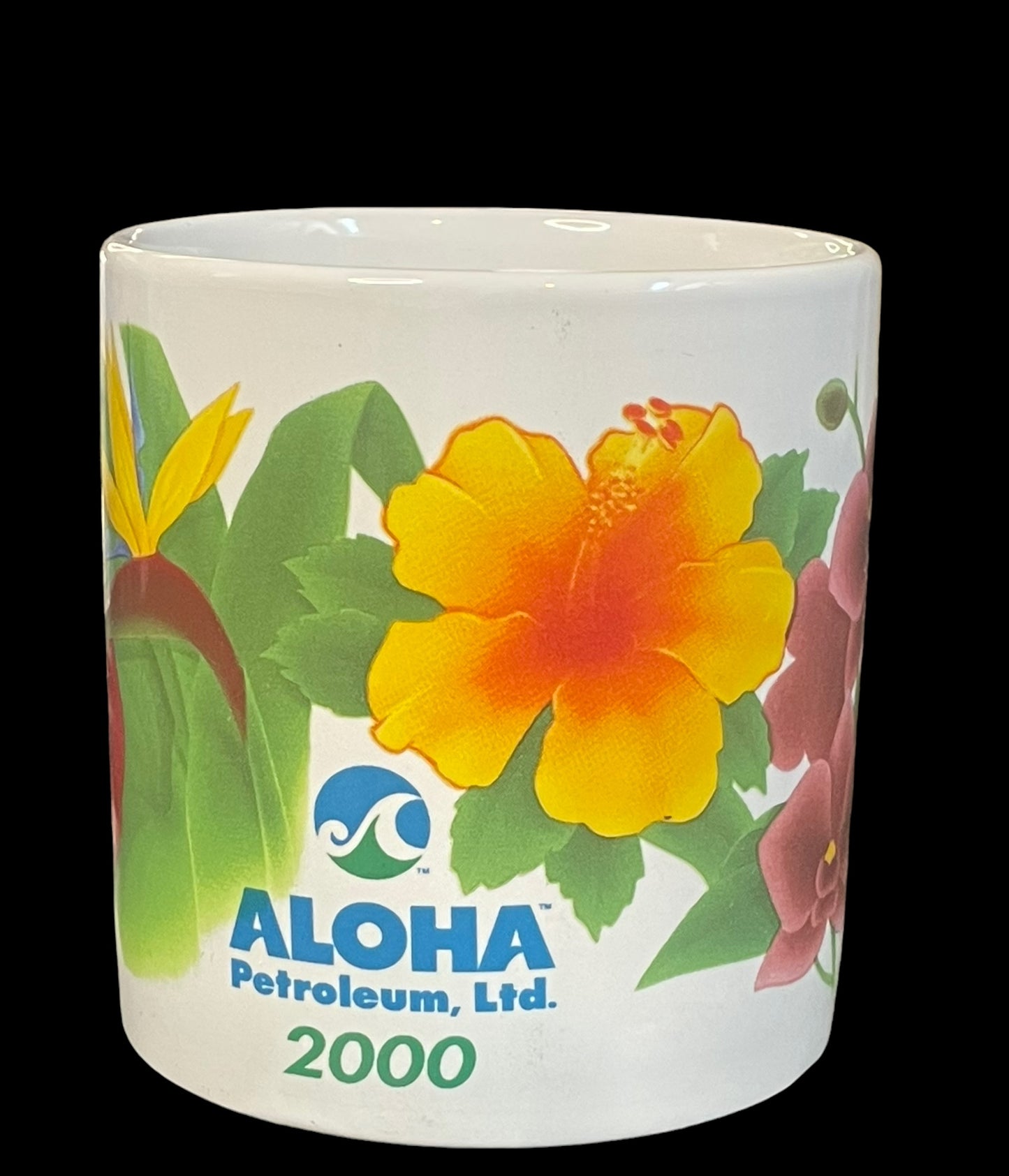 2000 Aloha Petroleum LTD Commemorative Floral Mug Designed in Hawaii