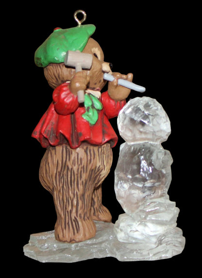 1981 Hallmark Keepsake Ornament The Ice Sculptor and Bear Christmas