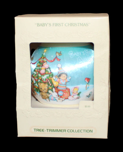 1979 Hallmark Unbreakable Satin Ornament Baby's First Christmas