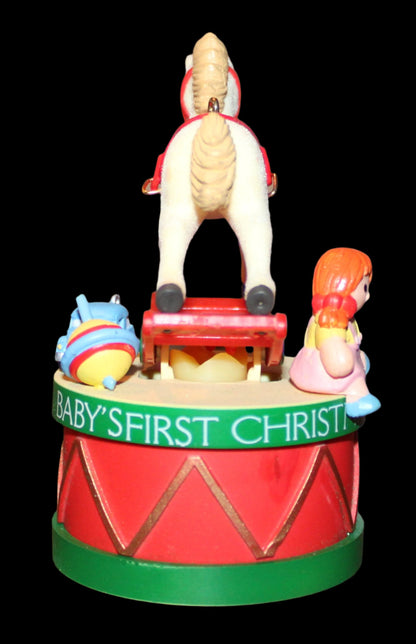 1983 Enesco Babies 1st Christmas Music Box Ornament