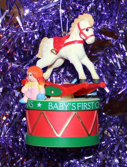 1983 Enesco Babies 1st Christmas Music Box Ornament