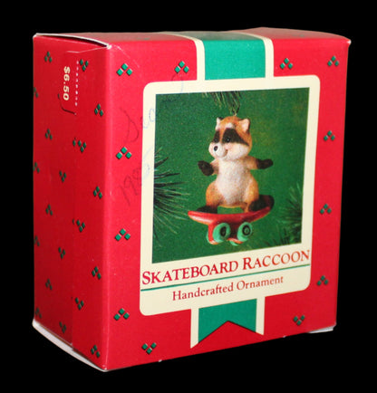 1985 Hallmark Keepsake Ornament Skateboard Raccoon