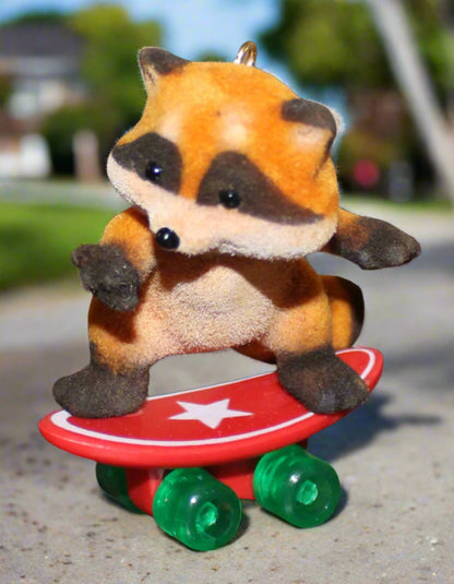 1985 Hallmark Keepsake Ornament Skateboard Raccoon