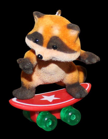 1985 Hallmark Keepsake Ornament Skateboard Raccoon