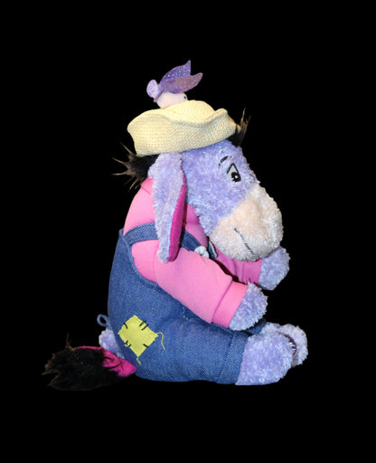 Disney Store Exclusive Winnie the Pooh Garden Party Eeyore and Purple Butterfly Stuffed Plush