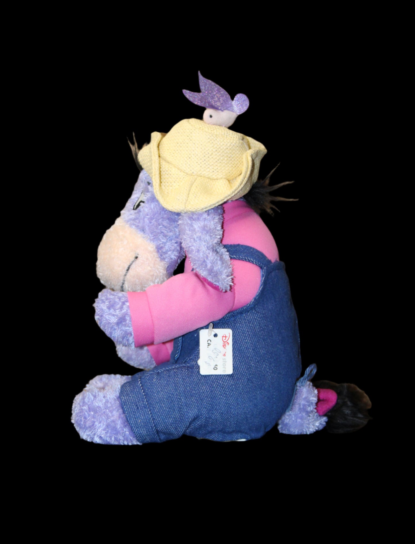 Disney Store Exclusive Winnie the Pooh Garden Party Eeyore and Purple Butterfly Stuffed Plush