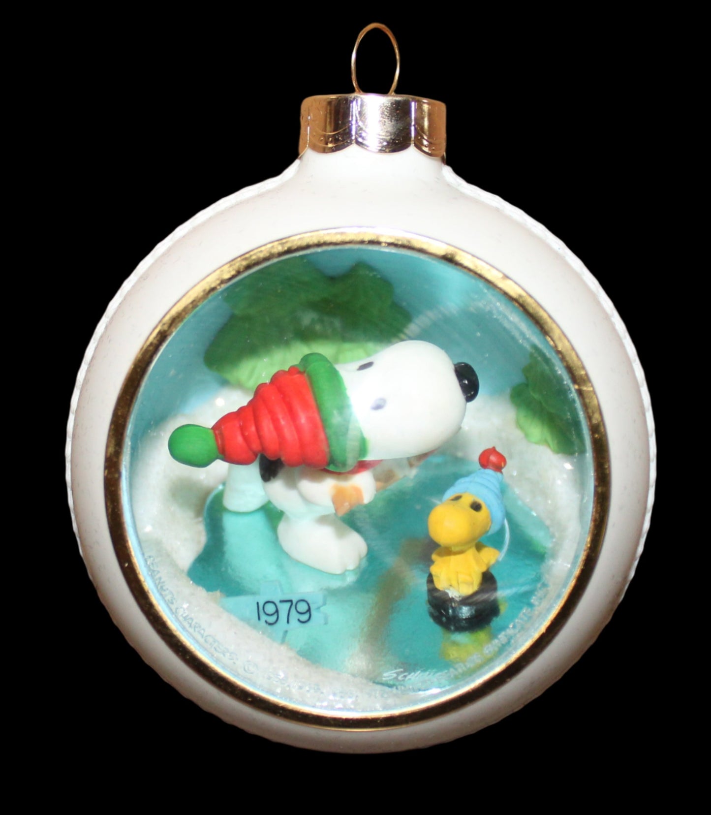 1979 Hallmark Tree Trimmer Dated Ornament Ice Hockey Holiday Peanuts Snoopy