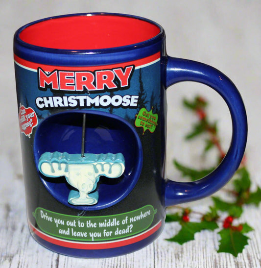 National Lampoons Christmas Vacation Merry Christmoose Spinning Moose Mug