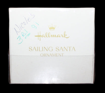 1981 Hallmark Keepsake Ornament Sailing Santa Hot Air Balloon