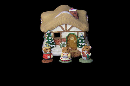 1995 Hallmark Keepsake Ornaments A Moustershire Christmas Set of 4