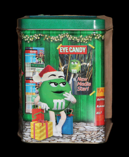 2001 M&M Seasons Greetings Christmas Village Series Newsstand #12 Limited Edition Canister