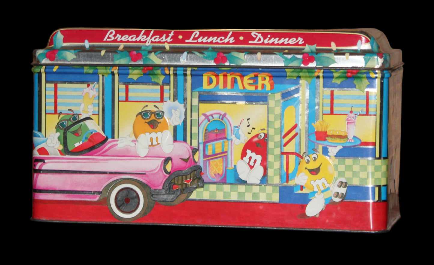 1996 M&M Christmas Village Series Diner #4 Limited Edition Canister