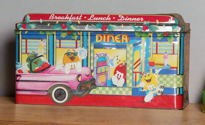 1996 M&M Christmas Village Series Diner #4 Limited Edition Canister