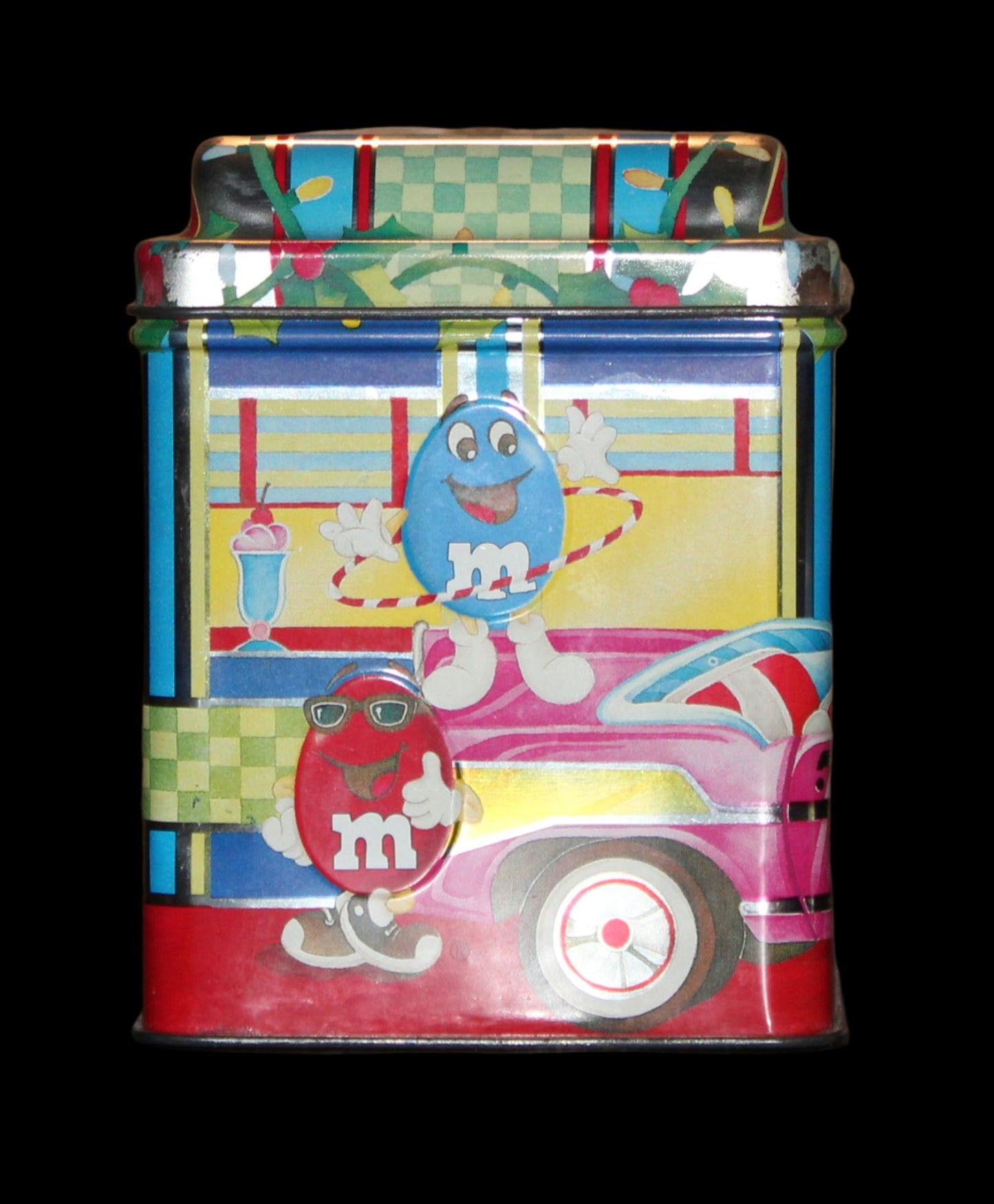 1996 M&M Christmas Village Series Diner #4 Limited Edition Canister