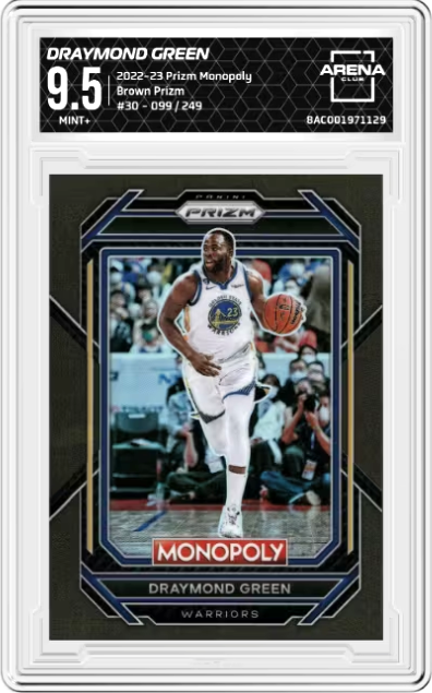 2022-23 Panini Prizm Monopoly Brown Draymond Green #30 099/299 Graded MINT+ 9.5