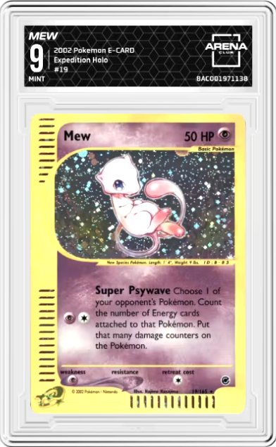 Mew #19 Pokemon Expedition Base Set Graded MINT 9