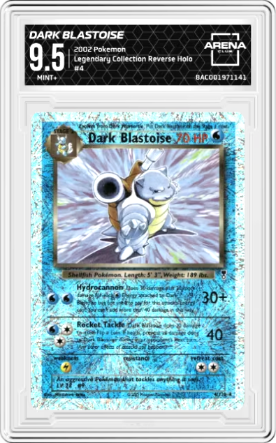 Dark Blastoise #4 Reverse Holo 2002 Legendary Collection Graded MINT+ 9.5