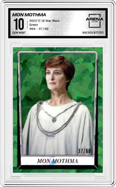 2023 Topps Return Of The Jedi Sapphire Green #64 Mon Mothma 37/60 Graded GEM MINT 10