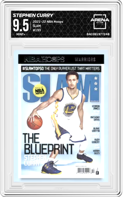 *TRADED* Stephen Curry #193 2021 Panini Hoops SLAM Graded MINT+ 9.5