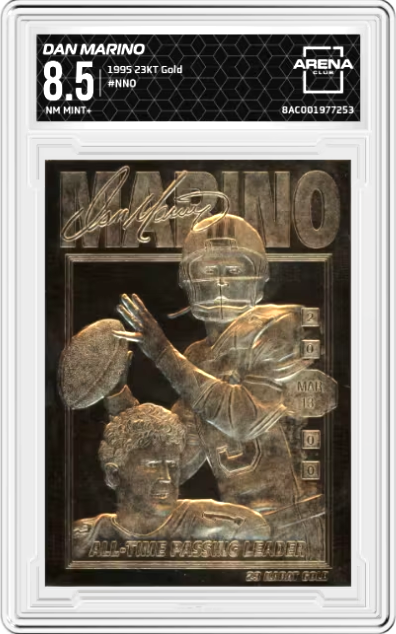 2000 23 Karat GOLD Dan Marino All Time Passing Leader 504/20,000 Graded NM MINT+ 8.5