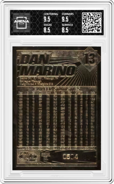 2000 23 Karat GOLD Dan Marino All Time Passing Leader 504/20,000 Graded NM MINT+ 8.5