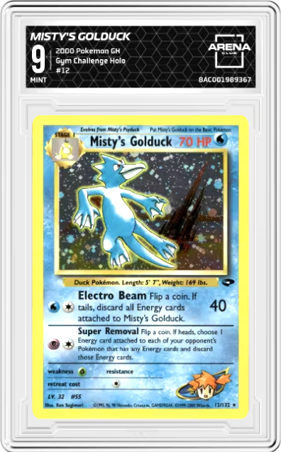 Misty's Golduck #12 2000 Pokemon Gym Challenge MINT 9