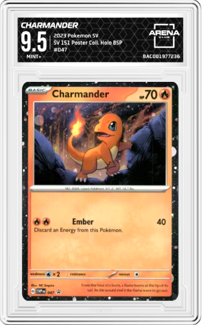 Charmander #47 Pokemon Promo Graded MINT+ 9.5