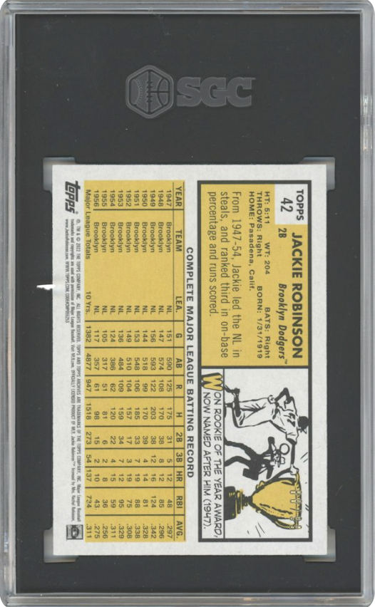 Jackie Robinson #42 /99 2022 Topps Archives 1963 Topps Silver Graded GEM MINT 10