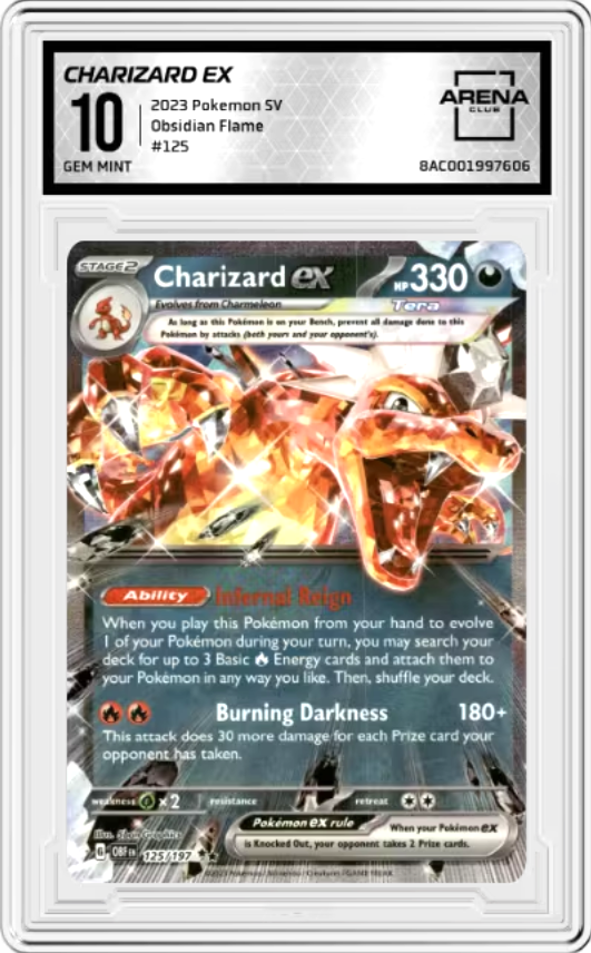 Charizard Ex #125 2023 Pokemon SV Obsidian Flame Graded GEM MINT 10