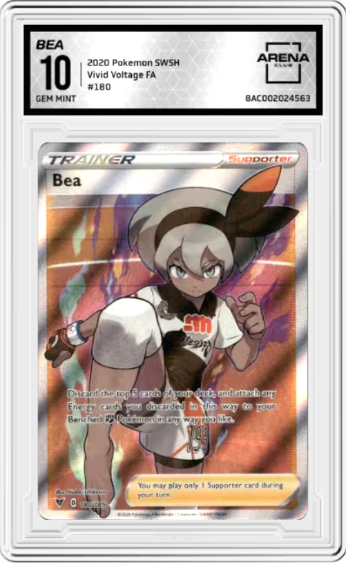 2020 Bea #180 Pokemon Vivid Voltage Graded GEM MINT 10