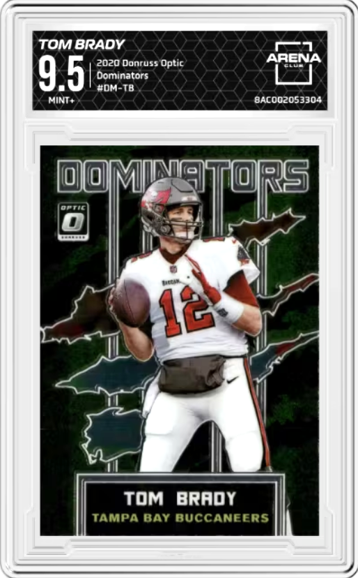 Tom Brady 2020 Panini Donruss Optic #DM-TB Dominators Insert Tampa Bay Graded MINT+ 9.5