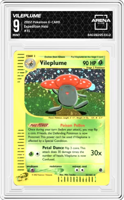 Vileplume #31 Pokemon Expedition Graded MINT 9