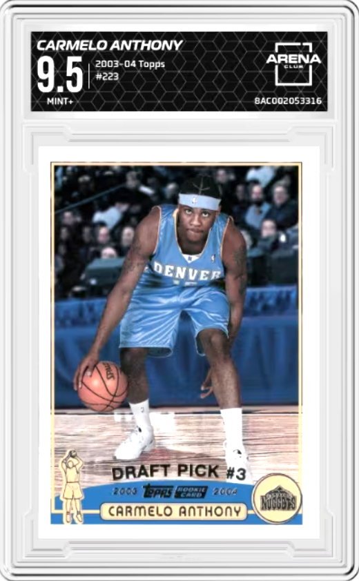 Carmelo Anthony #223 Rookie 2003 Topps Graded MINT+ 9.5